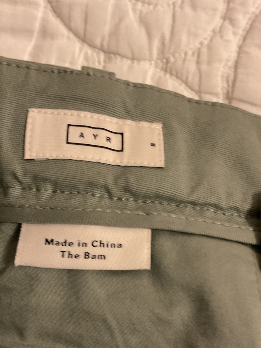 AYR Women's Sage Green Chino Pants